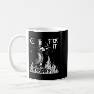 Witch Is Burning In Flame Girl Smoking Humor Coffee Mug