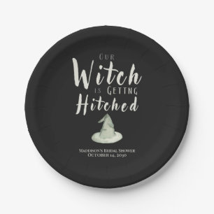 Witch Is Getting Hitched Halloween Bridal Shower Paper Plates