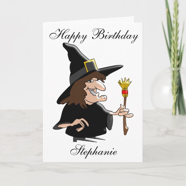 Witch Just Add Name Birthday Card (Front)
