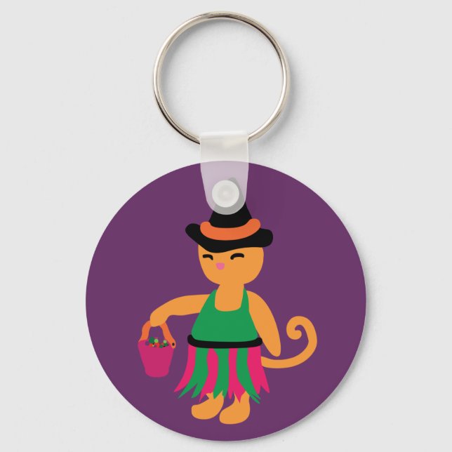 Witch Kitty Keychain (Front)