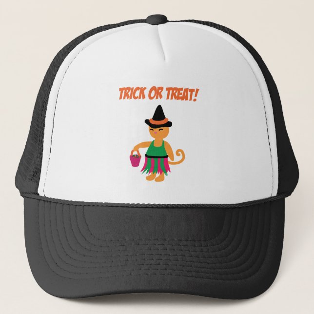 Witch Kitty Trucker Hat (Front)