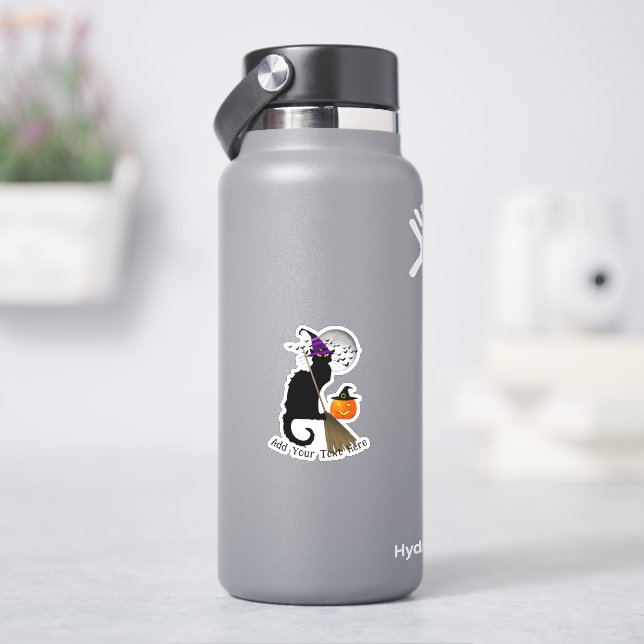  Witch Le Chat Noir Halloween Sticker (HydroFlask)