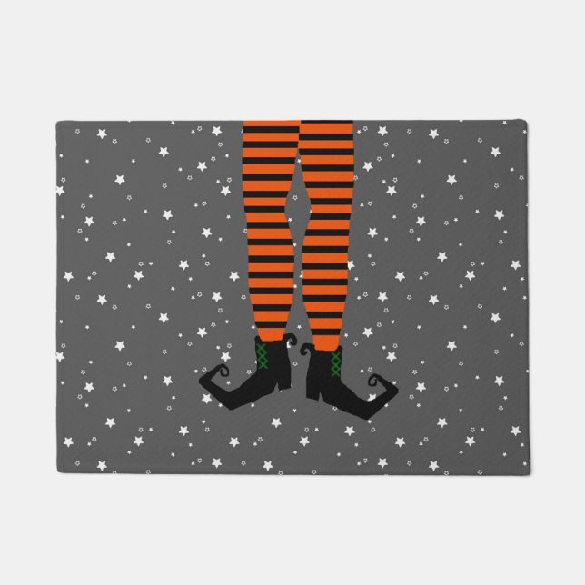 Witch Legs Halloween Door Mat (Front)