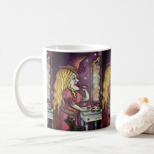 WITCH LIPSTICK PERFUME  NAIL POLISH FUNNY CUTE COFFEE MUG