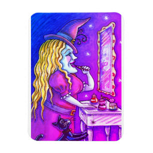 WITCH LIPSTICK, PERFUME & NAIL POLISH, FUNNY CUTE MAGNET
