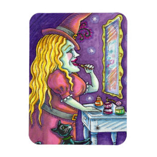 WITCH LIPSTICK, PERFUME & NAIL POLISH, FUNNY CUTE MAGNET