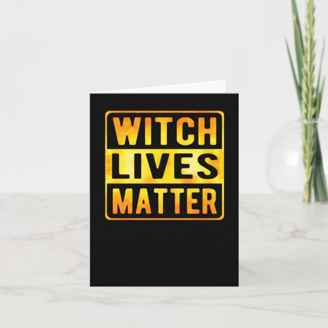 Witch Lives Funny Halloween Witch Meme Wiccan Witc Card (Front)