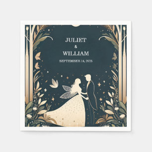 Witch Magical Dream Mystical Stars Moon Wedding Napkins