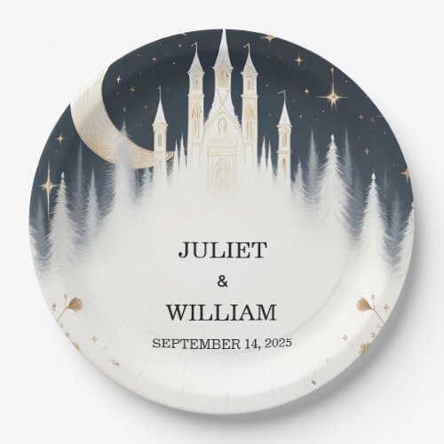 Witch Magical Dream Mystical Stars Moon Wedding Paper Plates