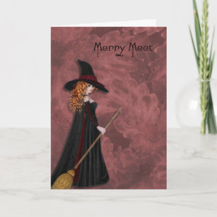 Witch Merry Meet Holiday Card