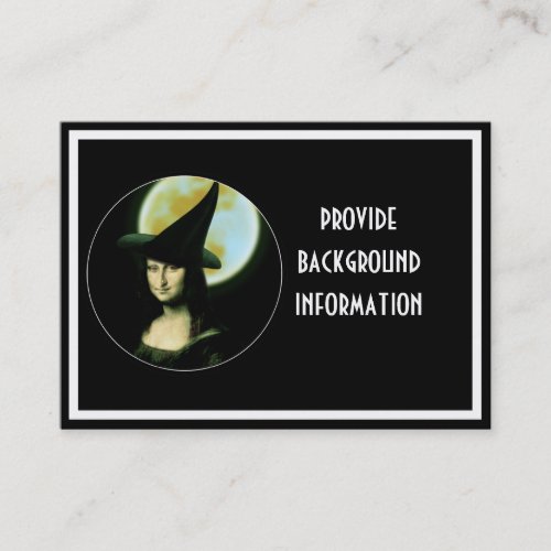 Witchy Woman  Mona Lisa Business Card