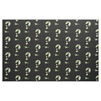 Witch Mona Lisa Halloween Full Moon Fabric