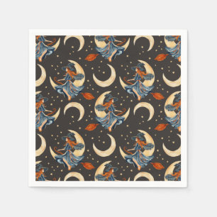 Witch, Moon and Planets Napkins