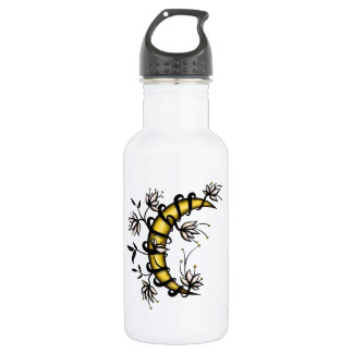 Witch Moon Floral Wiccan Pagan Stainless Steel Water Bottle