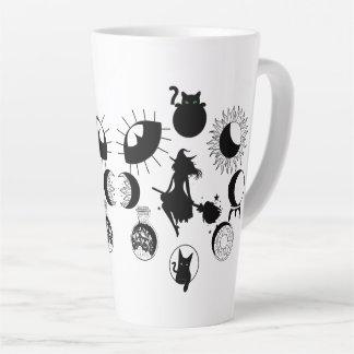Witch moon phase large latte mug, coffee, goth mug