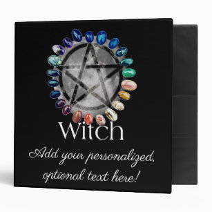 Witch Moon with Chakra Stones 3 Ring Binder
