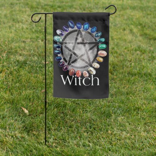 Witch Moon with Chakra Stones Placemat Garden Flag