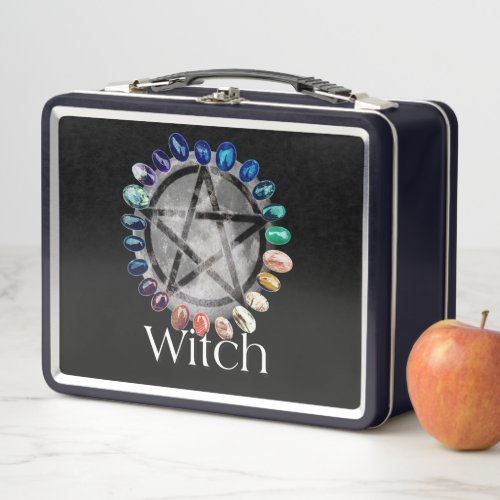 Witch Moon with Chakra Stones Placemat Metal Lunch Box