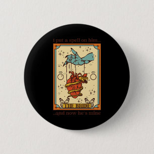Witch Mystical Funny Bride And Groom I Put A Spell Button