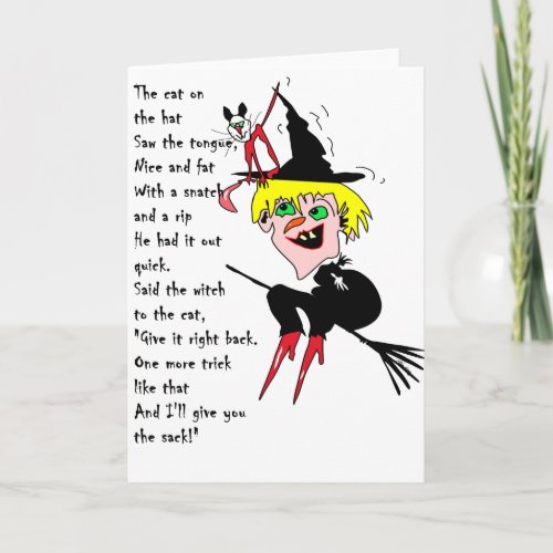 witch n cat with poem card