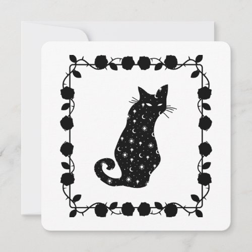 Witch n Willow Cat Halloween Invitation