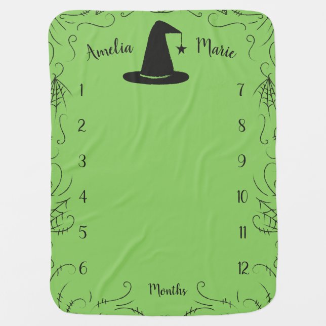 Witch New Baby Blanket Halloween (Front)