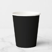 Witch On A Broom Black And White Happy Halloween Paper Cups (Back)