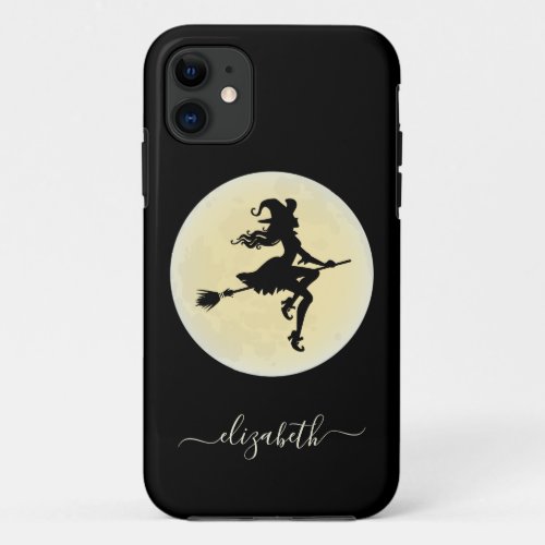 Witch on a broom Personalized iPhone 11 Case