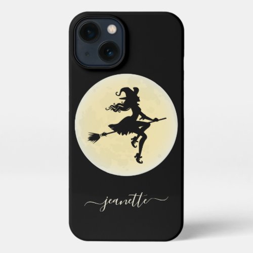 Witch on a broom Personalized iPhone 13 Case