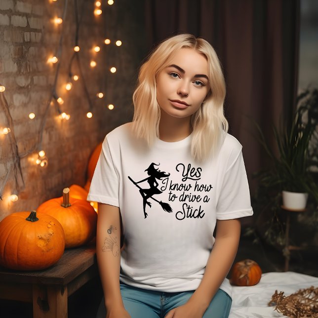 Witch on a Broomstick Halloween T-Shirt (Creator Uploaded)