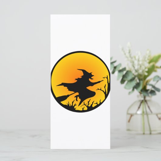 Witch On Broom (Standing Front)