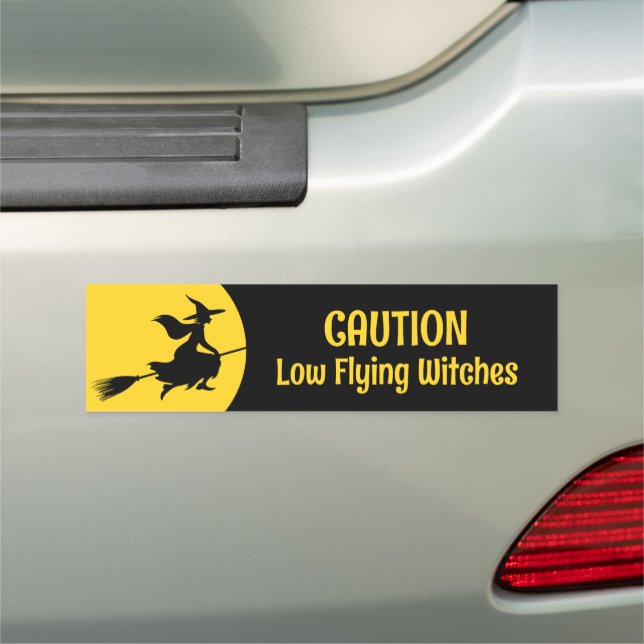 Witch on Broom Car Magnet (In Situ)