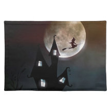 Witch on Broom Flying Over Your House