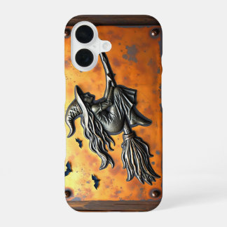 WITCH ON BROOM HALLOWEEN OCCULT iPhone 16 CASE