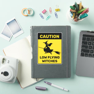 Witch on Broom Sticker