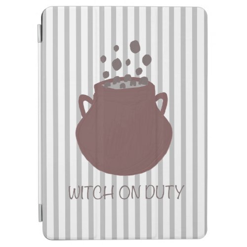 Witch on duty funny gift witch cauldron halloween  iPad air cover