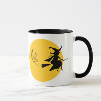 Witch On her Broom Mug