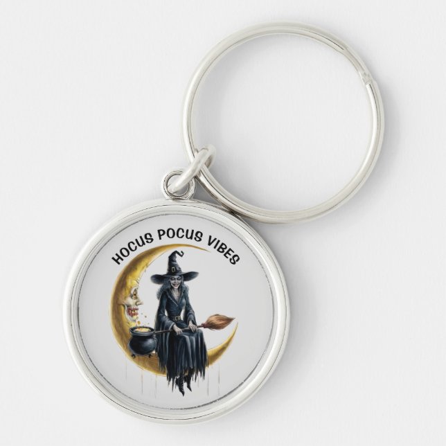 Witch on the Moon Keychain (Front)