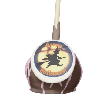 Witch Over Moon Halloween Cake Pops by Shenanigins at Zazzle