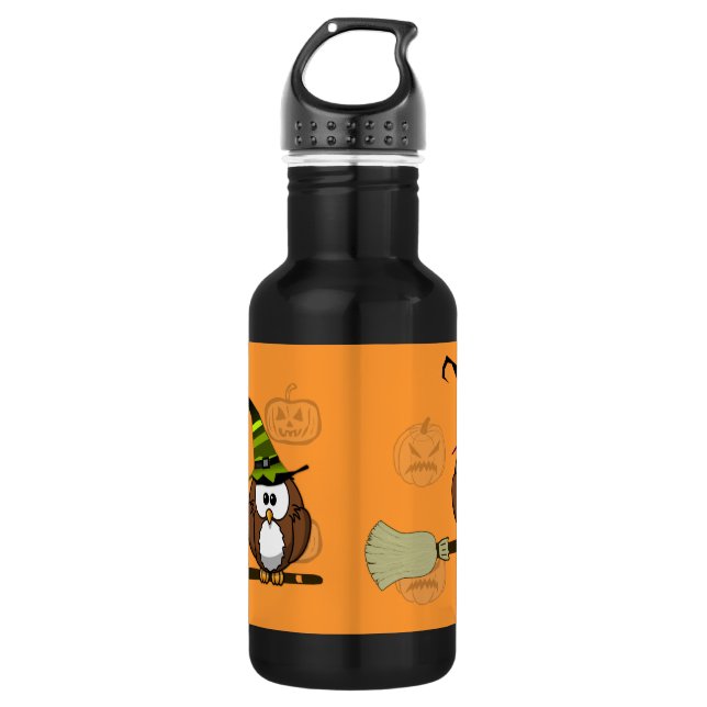 witch owl water bottle (Front)