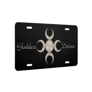 Witch Pagan Wizard Wiccan Five Moon Goddess Prim License Plate