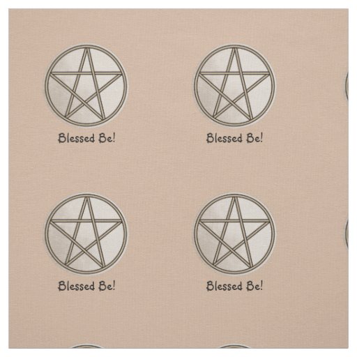 Witch Pagan Wizard Wiccan Pentacle Fabric | Zazzle