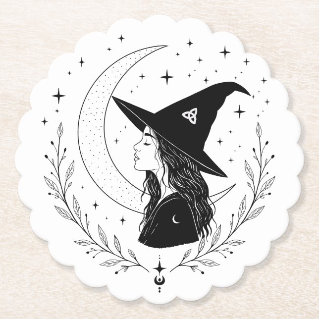 Witch Paper Coaster (Front)