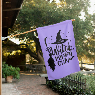Witch Parking Only All Others Will Be Toad  House Flag
