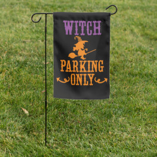 Witch Parking Only Sign - Spooky Yard Decor