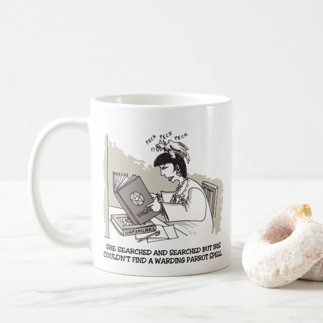 Witch Parrot right hand mug (With Donut)