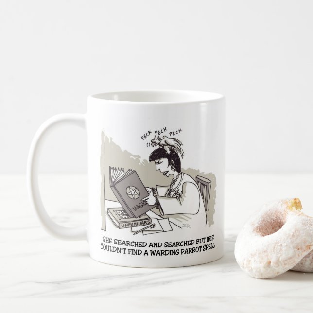 Witch Parrot right hand mug (With Donut)