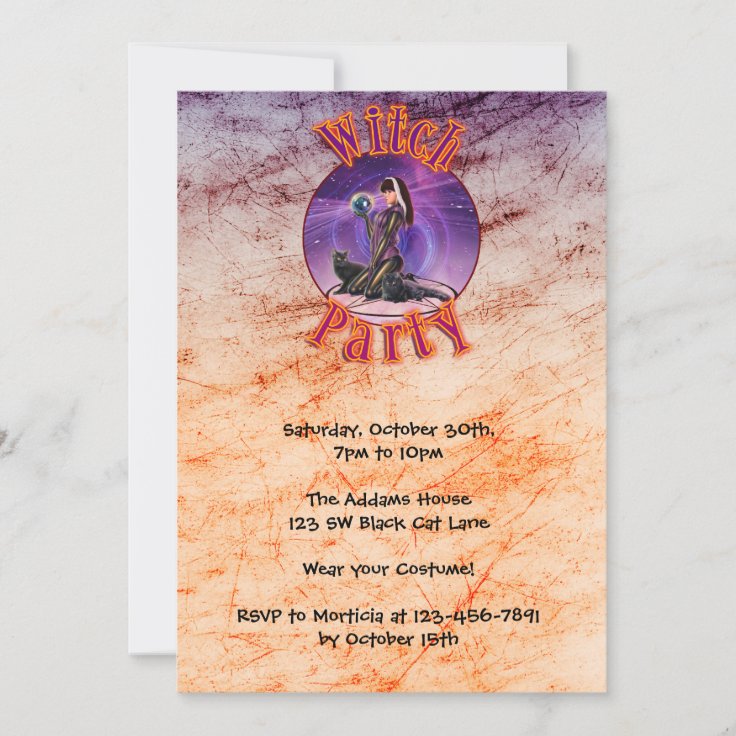Witch Party Invitation Zazzle