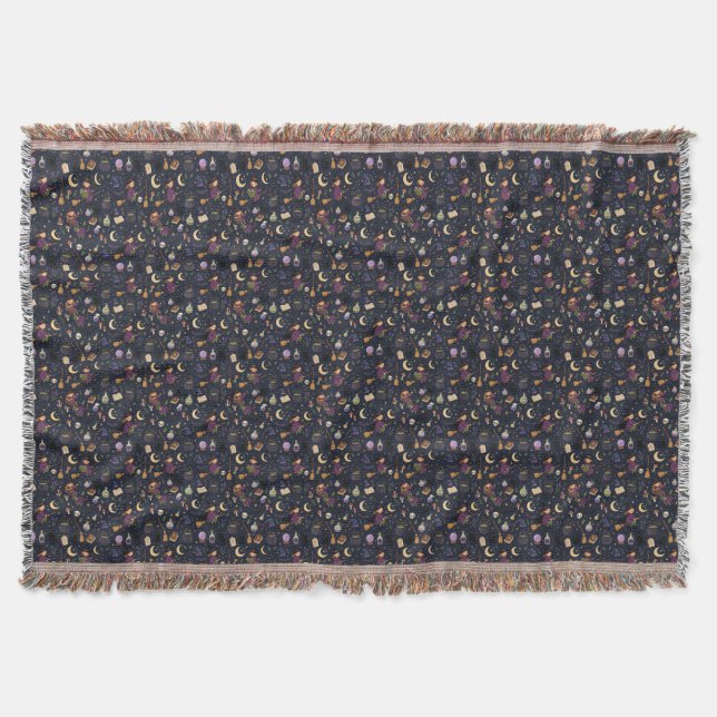 Witch Pattern Throw Blanket (Front)