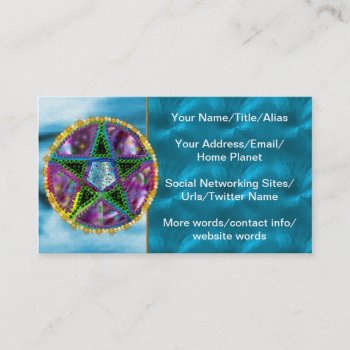 Witch Pentagram Business Card by orsobear at Zazzle